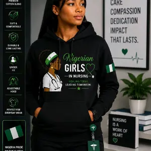 Nigerian Girls In Nursing Hoodie, Black