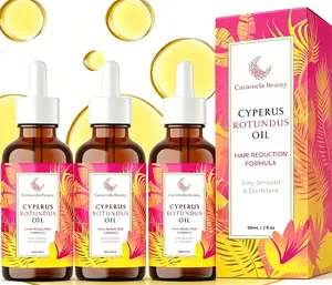 Cyperus Rotundus Oil, 60ml Natural Hair Oil for Hair Reduction & Skin Soothing Treatment