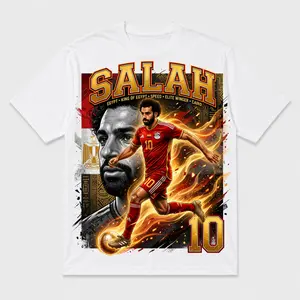 Egypt Soccer #10 Graphic T-Shirt – Elite Winger Football Streetwear Tee, Gold Flame Design, Unisex Cotton Shirt