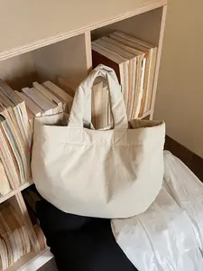 Modern Large Capacity Handbag, Lightweight and Versatile Shopping Bag, Stylish Solid Color Daily Use Backpack, Trendy Relaxed Design
