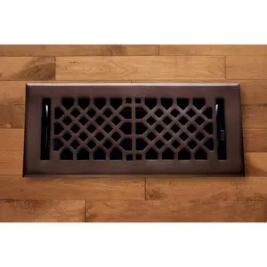 Cast Brass Vintage Industrial Vent Cover - Oil Rubbed Bronze