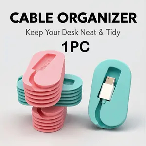 1m USB-C to Lightning Cable with Cable Winder, Anti-Tangle Compact Cord Storage Holder, Portable Wire Organizer for iPhone