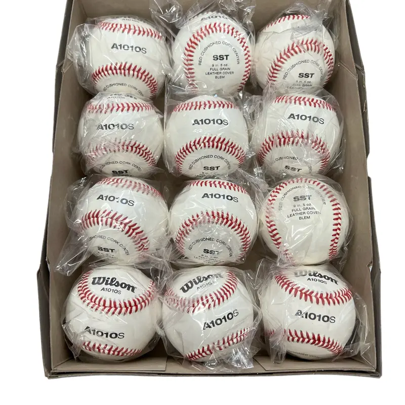 Wilson 9" A1010S Official High School Leather Blem Baseballs -- 1 DZ