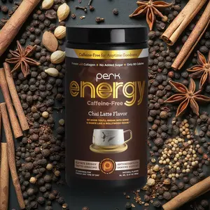 Perk Energy Caffeine-Free Drink Mix with Protein Collagen Vitamins & Antioxidants Clean Anytime Energy 20 Servings Fitness Edible