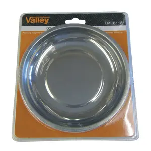 WorldWide Sales Online 6" Round Magnetic Dish with Protective Rubber Cover Over Magnet – Automotive Tools, import_2021_1