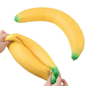 Giant Banana Squeeze Toy Soft TPR Slow Rebound Stress Relief Fidget Toy for Kids Adults 45cm L x 7.5cm W Focus Relaxation Gift