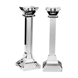 Copa Judaica Crystal Candlesticks Clear