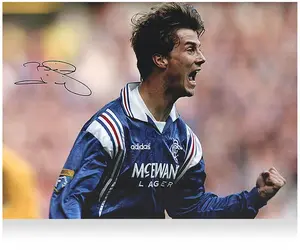 Brian Laudrup Rangers F.C. Autographed Icon of Ibrox Photograph - ICONS - Fanatics Authentic Certified