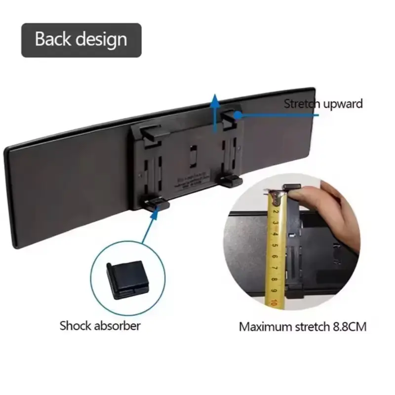 Universal 11.81 Inch Panoramic Convex Rearview Mirror Wider View Safer Drives High-Quality Glass Easy Installation for Cars SUVs CRVs Vans Trucks