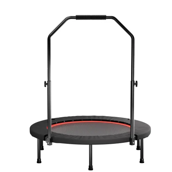 Stable Exercise Trampoline for Adults, 40-Inch Recreational Rebounder with Folding Frame, Polypropylene Foam Jump Mat & Adjustable Handle for Low-Impact Cardio, Recreational Trampolines, Sports Trampoline