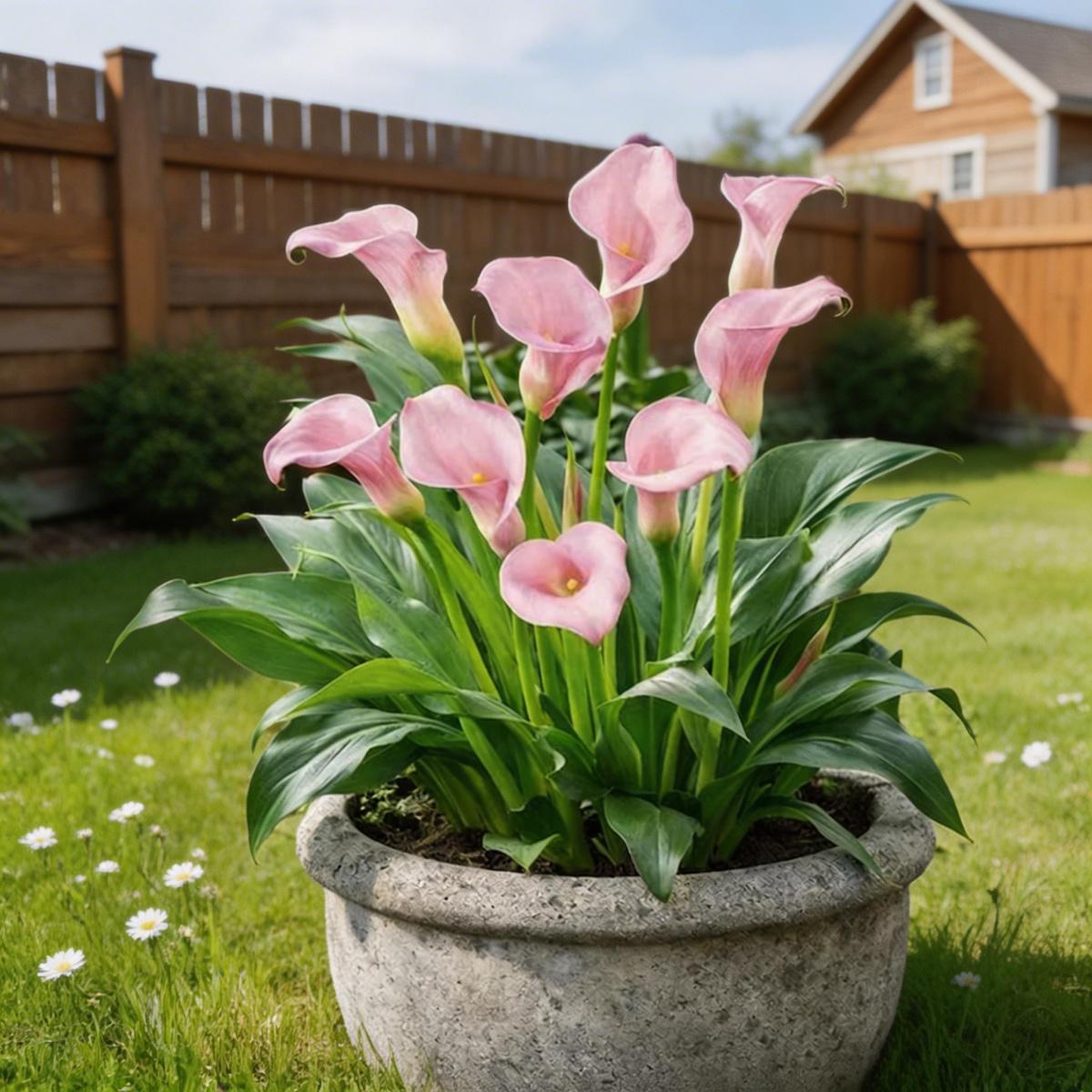 Elegant Calla Lily Bulbs for Garden & Indoor Planting – Premium Rhizomes with Large Blooms for Wedding Decor & Home – Easy to Grow Perennial Flowers for Pots, Borders, and Patio