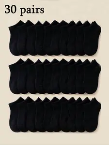 20/30 Pairs Women/men Ankle Socks, Soft Comfortable Daily Wear, Ideal for Sports Travel Home Use, 20/30 Pairs