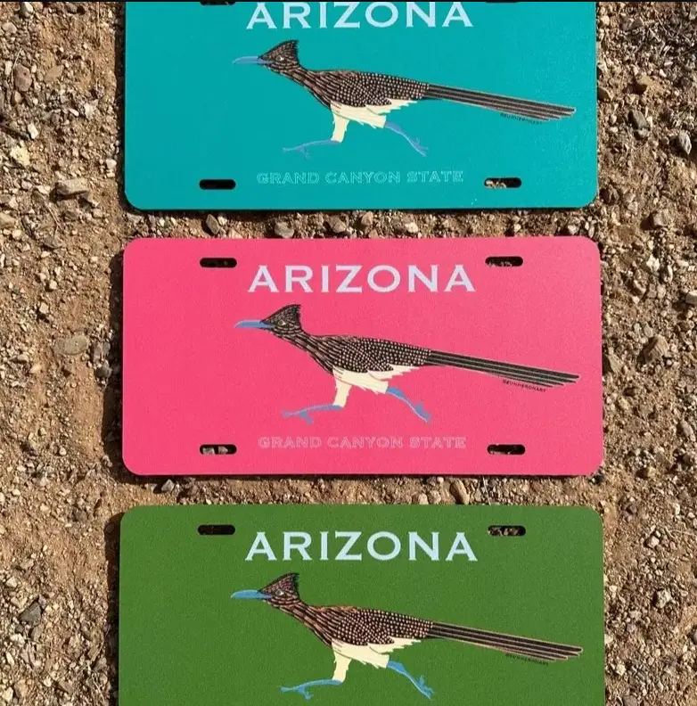 [HOT TREND] High-End Aluminum Arizona Roadrunner License Plate - Desert Bird Front Tag