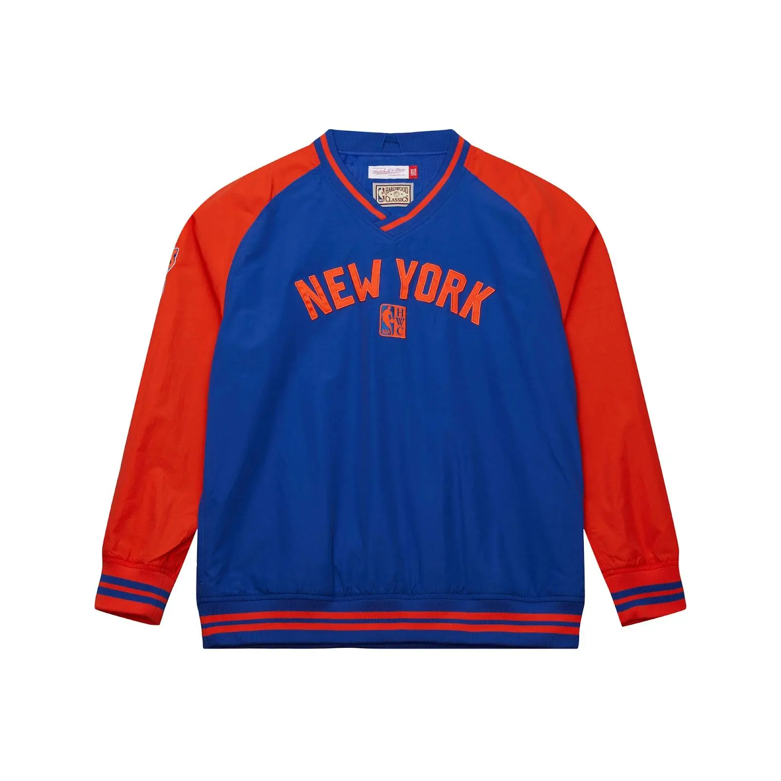 New York Knicks Blue Hardwood Classics Vintage Pullover NBA Throwback Outerwear Fan Gear Mitchell & Ness