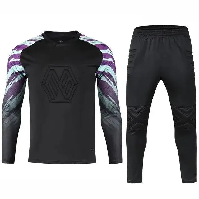 Adult Kids Custom Men Boy Long Sleeve Soccer Football Goalkeeper Goalie Uniform Tracksuit Jersey Outfit