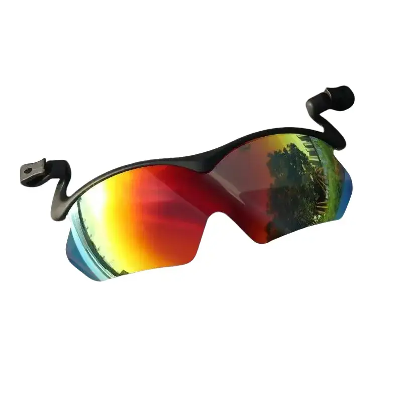 Unisex Clip-on Sunglasses, Frameless Sports Eyewear with UV Blocking Sun Protection for Outdoor Hiking and Cycling, Uv Prevention, Single Pair, Bikes, Adjustable Clip, Outdoor Sports, One Piece, Alternative Helmet Glasses