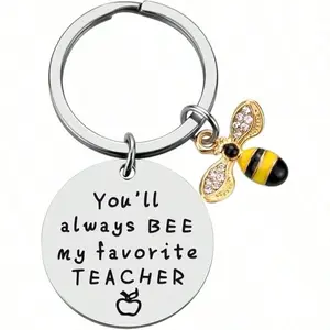 Teacher Appreciation Gifts for Women - Teachers Christmas Valentines Day Gift, Thank You Keychain Keyring