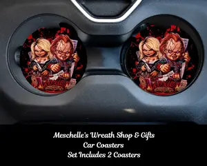 Horror Dolls Car Coasters - Upgrade Your Car Interior with Stylish and Functional Car Coasters