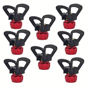 8 PCS Red 7/8-Inch Hand Twist Design Tip Guard Base for Airless Paint Spray Guns with 22-Millimeter Thread AFTERMARKET Replacement, and used for Painting Walls, Fences, Cars & Boats