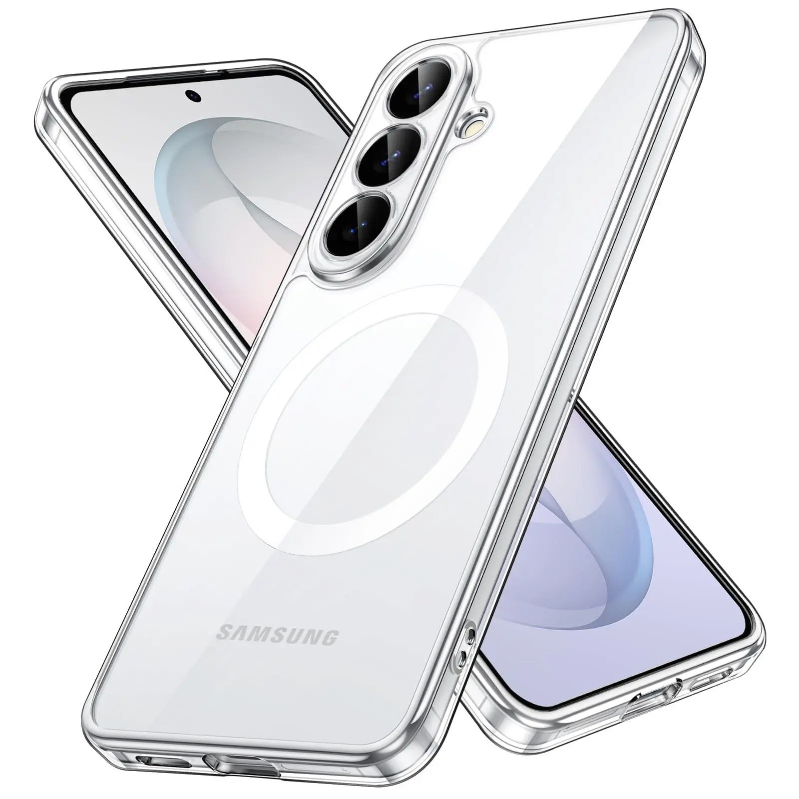 JETech Magnetic Case for Samsung Galaxy S26 Series, Compatible with MagSafe, Camera Lens Full Protection, Shockproof Protective Phone Cover, Anti-Scratch Clear Back