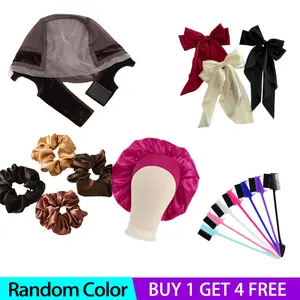ShowReal Colors Shipped Randomly Accessories of Wigs For Black Women,including Brush,Shower Cap,Wig Cap,Hair Clips and Scrunchies