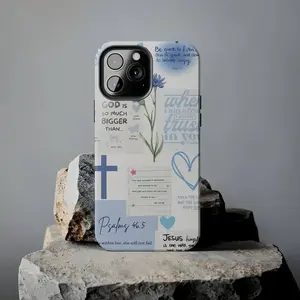Faith Inspired Bible Verse Phone Case| Christian Cross Floral Aesthetic Protective Phone Cover| Inspirational Religious Phone Case Gift Idea
