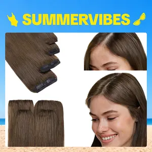 GOO GOO Scalp Hair Fill-Ins Clip-in Short Hair Extensions Remy Human Hair, Thinning Hair Fill-Ins Natural Look Volumizer for Women Straight Natural Hair#Summervibes
