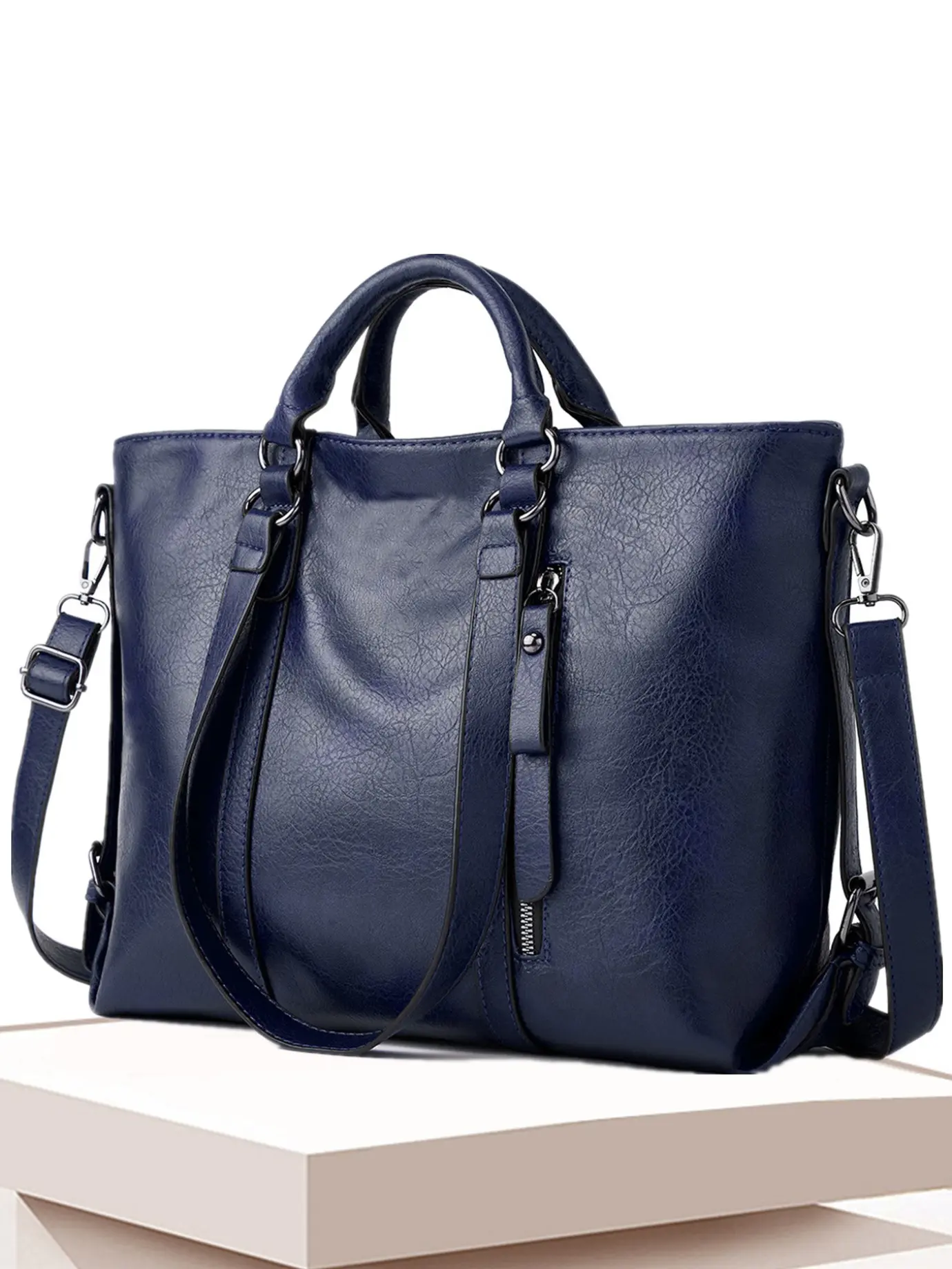 Large Capacity Women's Business Office Shopping Tote Bag, Stylish Commuter Handbag for All Seasons, Daily Commuter Bag, Durable & Versatile Design, Elegant Commuter Bag, Shopping Shoulder Bag, Adjustable Shoulder Bag