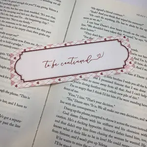 To be continued Linen Bookmark