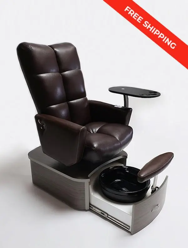 Pedicure Chair - IMPACT in Cognac | No-Plumbing - IN STOCK, READY TO SHIP
