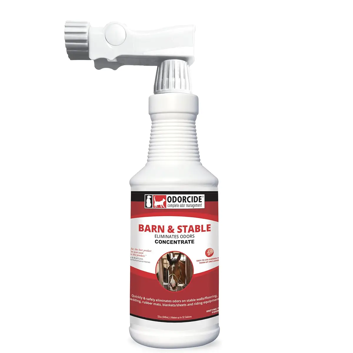 Odorcide Barn & Stable Odor Eliminator – Cattle & Horse Supplies – Animal-Safe Surface Deodorizer – Non-Enzymatic Odor Neutralizer for Barn (32 oz)