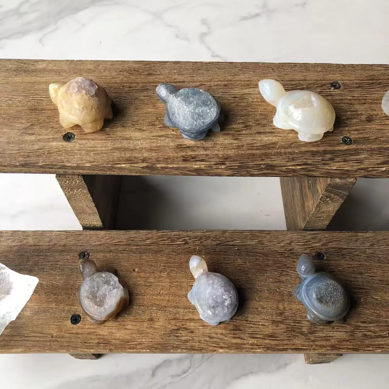 Natural Crystal Carving Turtle, Crystal Ornaments, Natural Crystal Pieces
