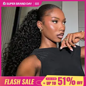 [NEW ARRIVAL] ISEE HAIR Water Wave Ponytail with InvisiFit Strap Premium Human Hair Outdoorfun #Category Spotlight SpringStatements