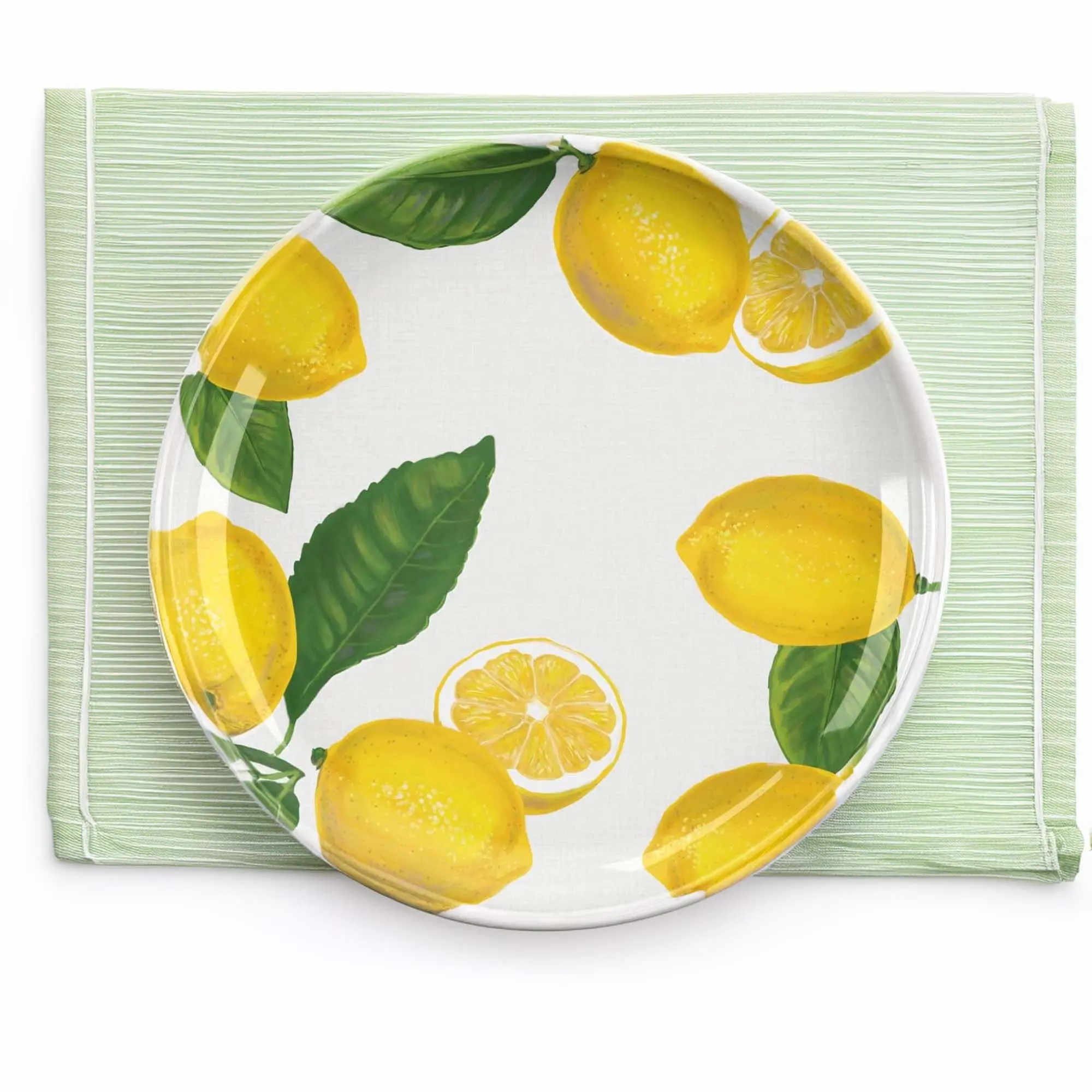Tarhong Lemon Fresh Melamine Dinner Plate, Set of 6