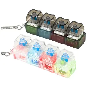 Keyboard Fidget Toy, LED KeyBoard Keychain, Fingertip Clicker, Stress Relief Keychain, Stress Relief Gadgets for Home, Office