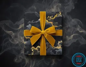 Abstract Black and Gold Gift Wrapping Paper: Modern Artistic Design