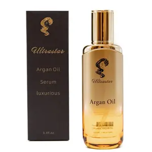 Ultrastar Pure Cold-Pressed Organic Argan Oil 3.4 fl oz Hair & Skin Serum Luxurious Formula Haircare Daily Repair Lightweight