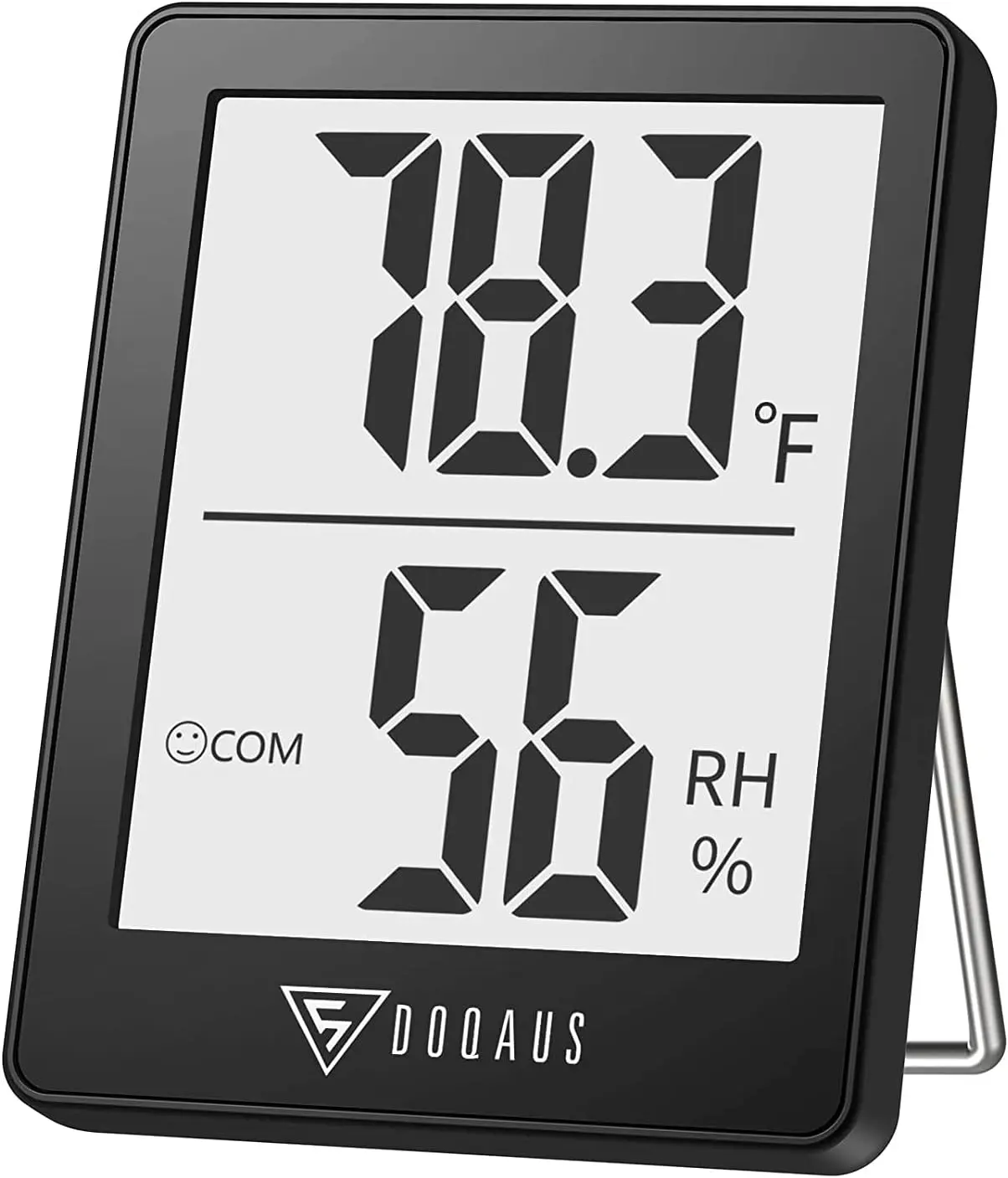 Digital Hygrometer Indoor Thermometer Humidity Meter Room Thermometer with 5s Fast Refresh Accurate Temperature Humidity Monitor for Home, Bedroom, Baby Room, Office, Greenhouse, Cellar (Black)