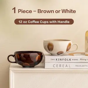 Classic Vintage Kiln-Changed Glazed Ceramic Cup, Soup Cup, Coffee Mug, Office Water Bottle, Afternoon Tea Cup, Mug for Office and Home, Dishwasher and Microwave Safe Perfect Gift for Coffee Lovers, Stylish Latte Art Mug