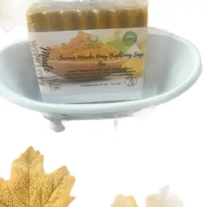 Turmeric Manuka Honey Brightening Soap Bar 4.5 oz - Organic Shea Cocoa & Mango Butters for Radiant Skin Care