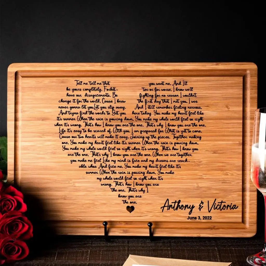 Your Personalized Song Lyric Cutting Board
