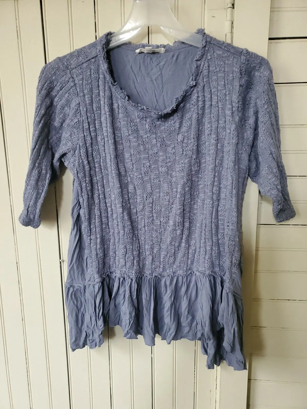 Women's Blue Overshirt Knit Size 1x