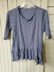 Women's Blue Overshirt Knit Size 1x