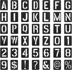 3 Inch Letter Stencils and Numbers for Spray Painting - Reusable Templates for Painting on Walls ZEYIYER