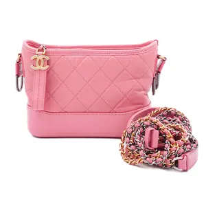 Pre-owned CHANEL Leather Shoulder Bags Gabrielle Pink Crossbody Bag Small JM MM234