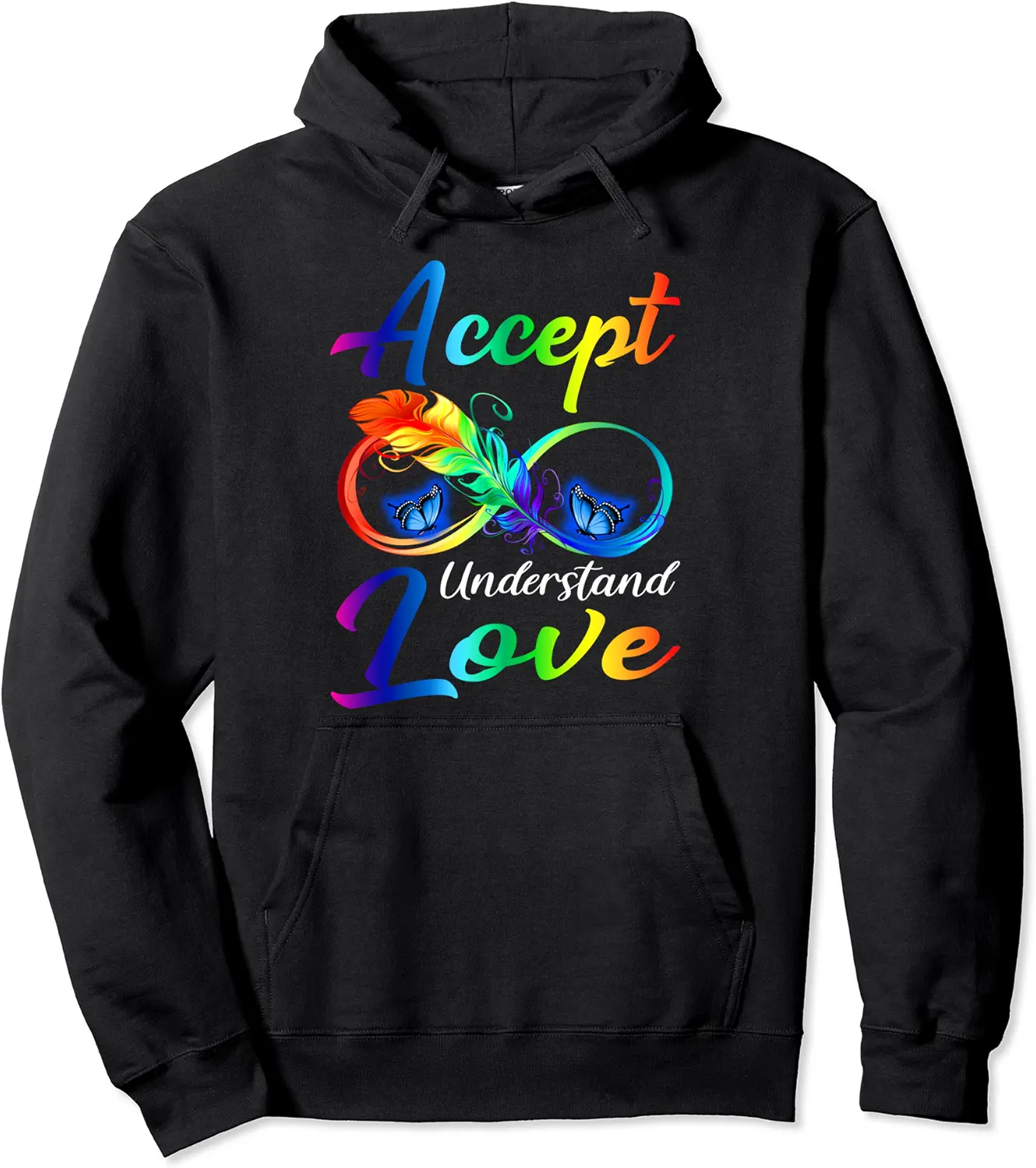 Accept Understand Love Autism Awareness Infinity Pullover Hoodie - Josephroycos Shop 78B0BQRVKX9N