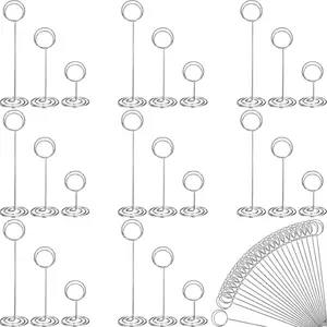 24 count Table Number Holders 3 Size Place Card Holder Menu Table Sign Holder Tabletop Sign Memo Note Card Photo Stand Clips for Wedding Party