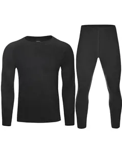 Roadbox Thermal Underwear for Men, Super Warm Fleece Lined Mens Winter Base Layer Set Running Compression Long Johns