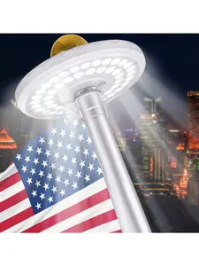 【Christmas Gift】Solar Flag Pole Light, 48 LED Super Bright Flag Pole Light Outdoor Dusk To Dawn, Solar Flag Night Light For Most 15 To 25 Ft Flagpoles, 2 Modes Brightness, Auto On/Off