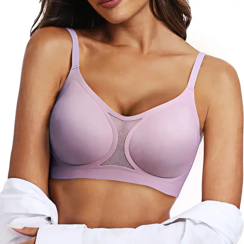 Inthat Women's Plus Size Minimalist Wireless Seamless Full Coverage Bra - Adjustable, Breathable Fabric, Everyday Cooling Jelly Womenswear Bra